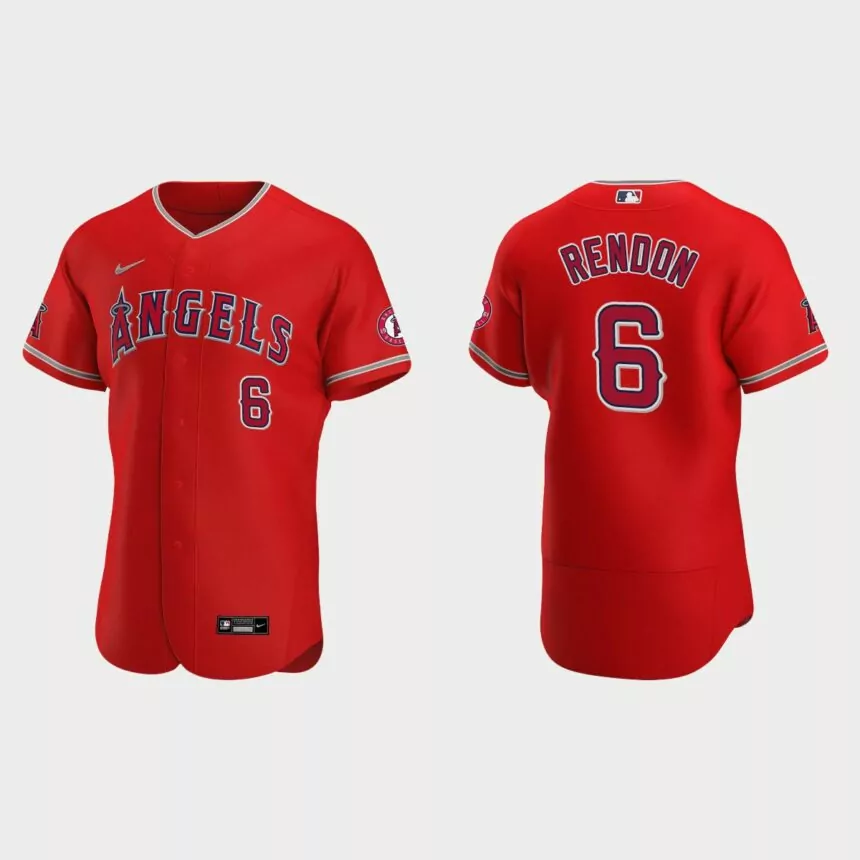 Los Angeles Angels #6 Anthony Rendon 2020 Alternate Authentic Jersey – Red