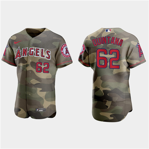 Los Angeles Angels #62 Jose Quintana Men's Nike 2021 Armed Forces Day Authentic MLB Jersey -Camo
