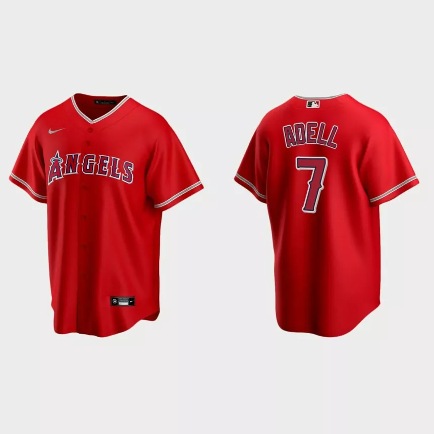 Los Angeles Angels #7 Jo Adell Replica Alternate Jersey – Red