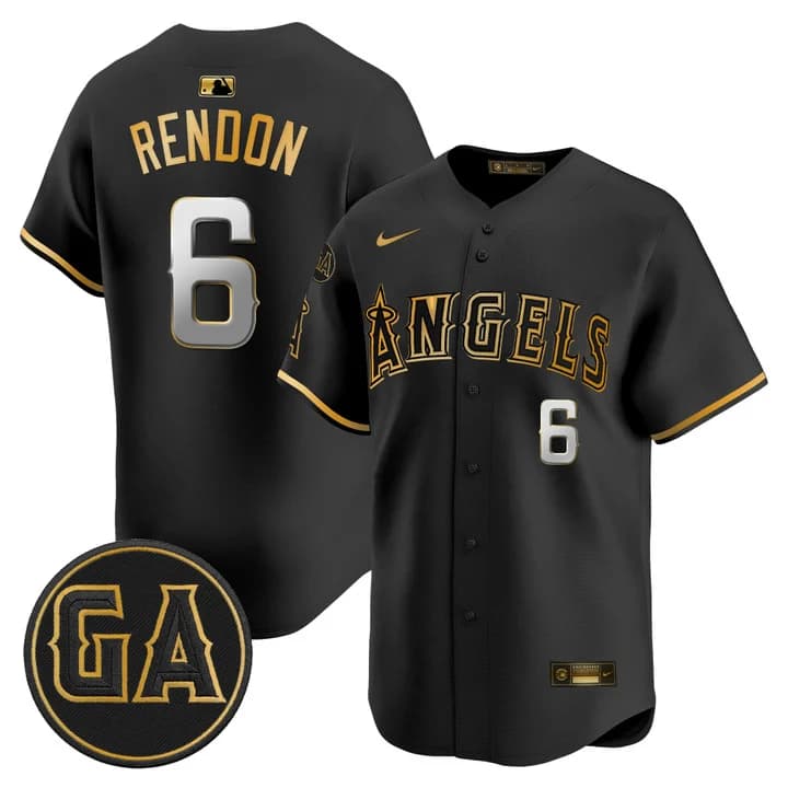 Los Angeles Angels 'Garret Anderson Tribute Patch' Vapor Premier Limited Jersey - All Stitched Anthony Rendon #6