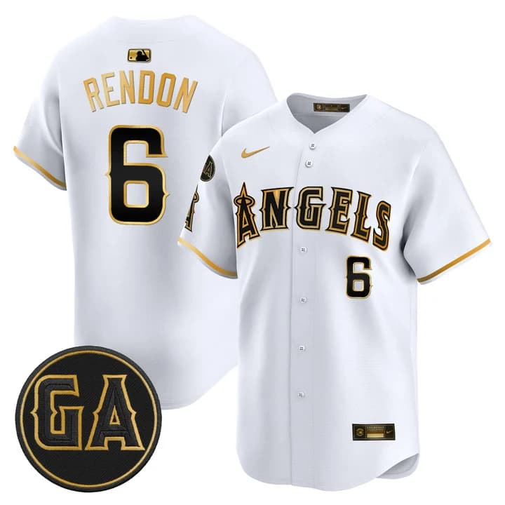 Los Angeles Angels 'Garret Anderson Tribute Patch' Vapor Premier Limited Jersey - All Stitched Anthony Rendon6