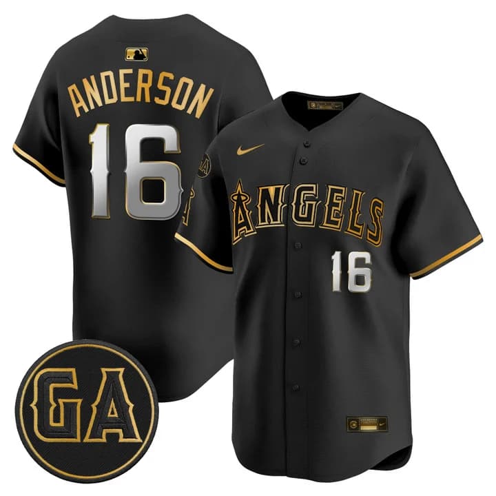Los Angeles Angels 'Garret Anderson Tribute Patch' Vapor Premier Limited Jersey - All Stitched Garret Anderson #16
