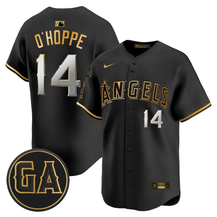 Los Angeles Angels 'Garret Anderson Tribute Patch' Vapor Premier Limited Jersey - All Stitched Logan O'Hoppe #14