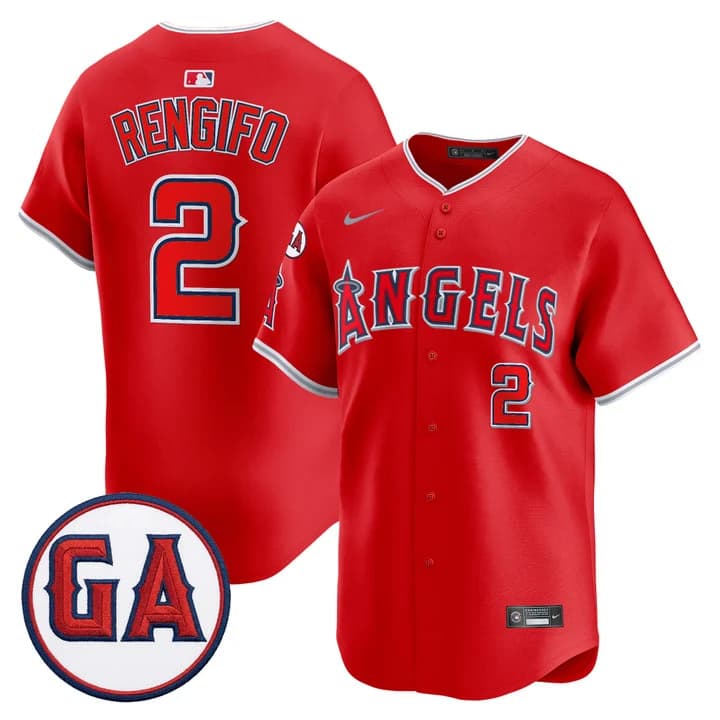 Los Angeles Angels 'Garret Anderson Tribute Patch' Vapor Premier Limited Jersey - All Stitched Luis Rengifo    2