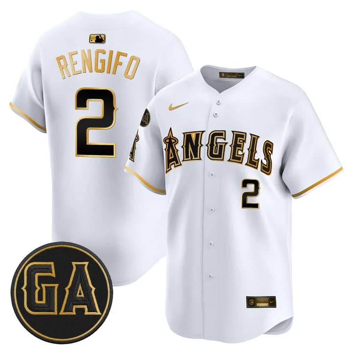 Los Angeles Angels 'Garret Anderson Tribute Patch' Vapor Premier Limited Jersey - All Stitched Luis Rengifo2