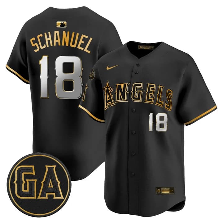Los Angeles Angels 'Garret Anderson Tribute Patch' Vapor Premier Limited Jersey - All Stitched Nolan Schanuel  18