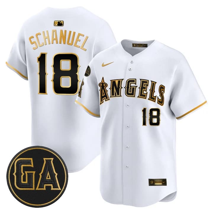 Los Angeles Angels 'Garret Anderson Tribute Patch' Vapor Premier Limited Jersey - All Stitched Nolan Schanuel18