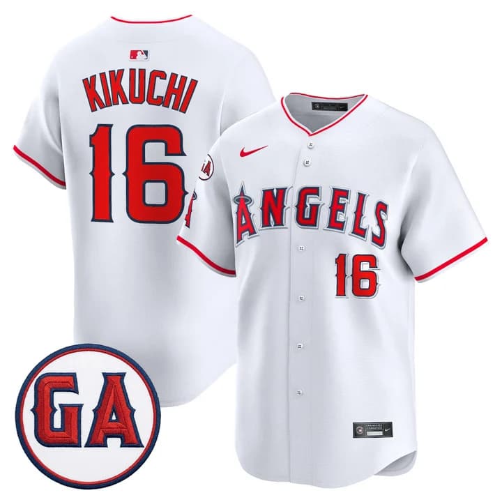 Los Angeles Angels 'Garret Anderson Tribute Patch' Vapor Premier Limited Jersey - All Stitched Yusei Kikuchi  16