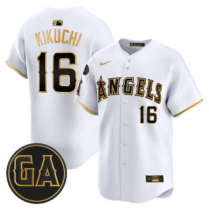 Los Angeles Angels 'Garret Anderson Tribute Patch' Vapor Premier Limited Jersey - All Stitched Yusei Kikuchi # 16