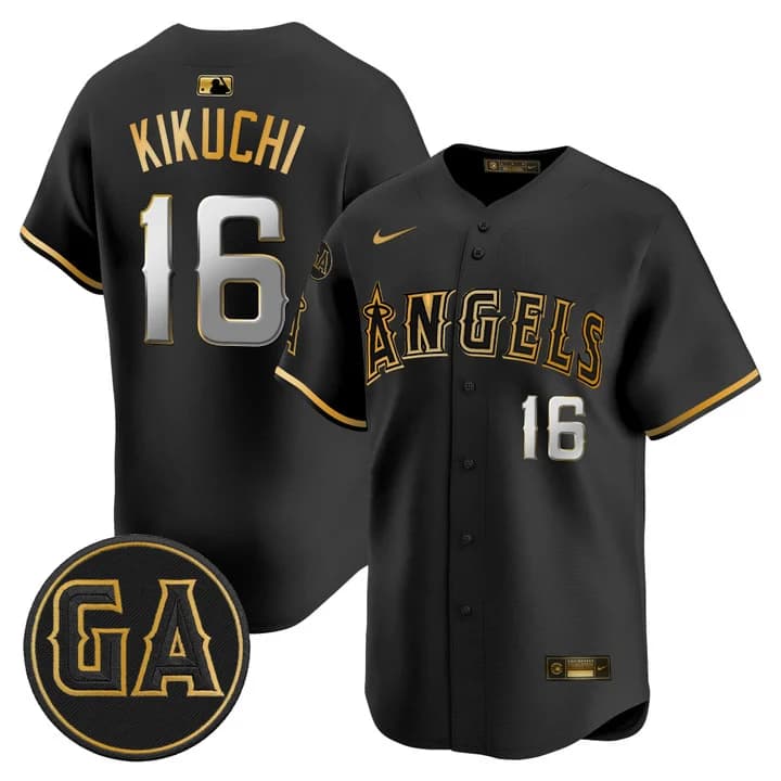 Los Angeles Angels 'Garret Anderson Tribute Patch' Vapor Premier Limited Jersey - All Stitched Yusei Kikuchi #16