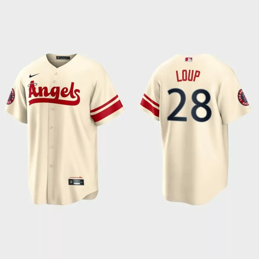 Los Angeles Angels Aaron Loup 2022 City Connect Replica Jersey – Cream