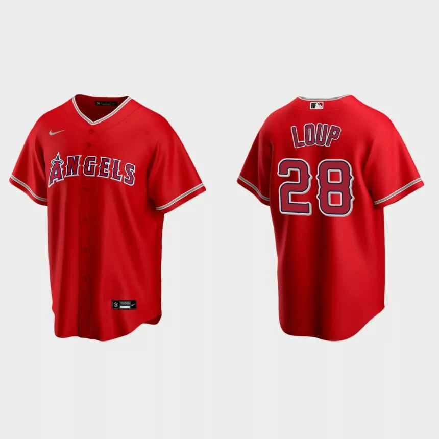 Los Angeles Angels Aaron Loup Replica Alternate Jersey – Red