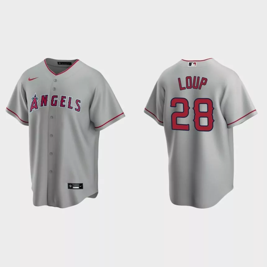 Los Angeles Angels Aaron Loup Replica Road Jersey – Gray