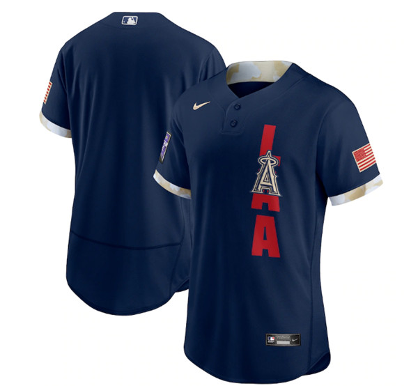 Los Angeles Angels Blank 2021 Navy All-Star Flex Base Stitched MLB Jersey