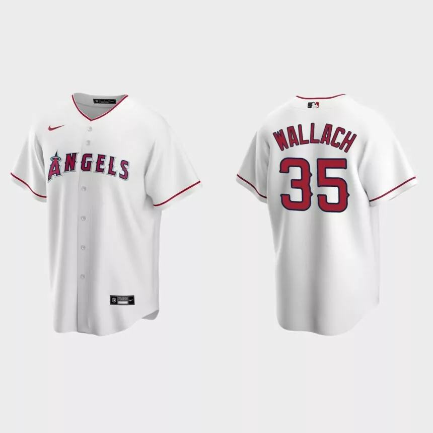 Los Angeles Angels Chad Wallach Replica Home Jersey – White