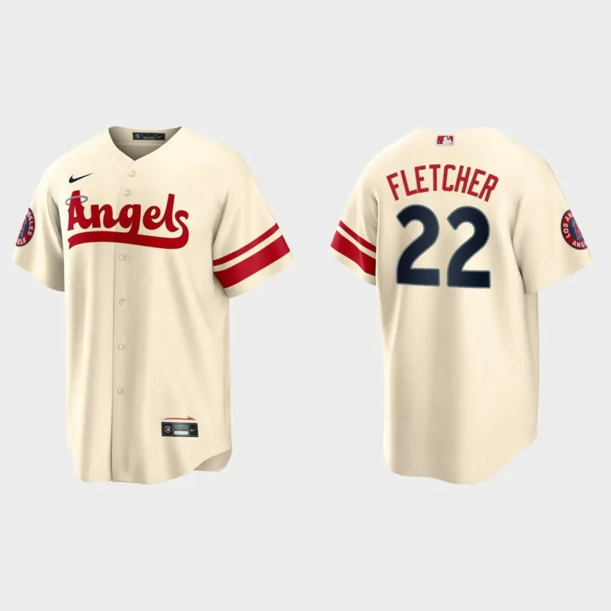 Los Angeles Angels David Fletcher 2022 City Connect Replica Jersey – Cream