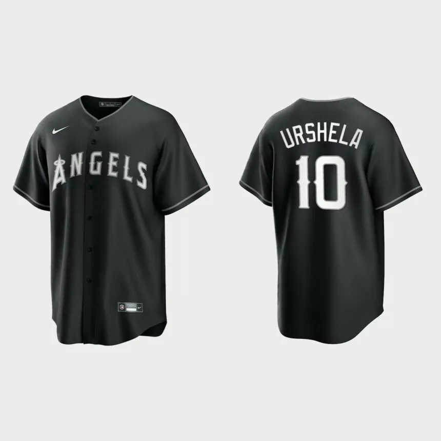 Los Angeles Angels Gio Urshela Replica Official Jersey – Black White