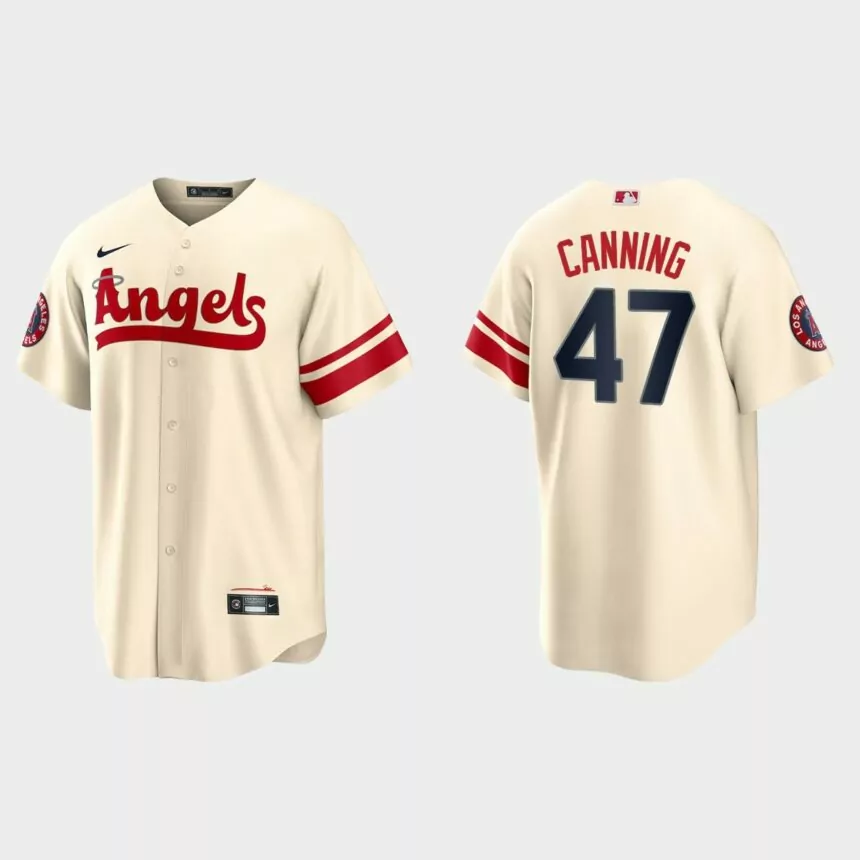 Los Angeles Angels Griffin Canning 2022 City Connect Replica Jersey – Cream