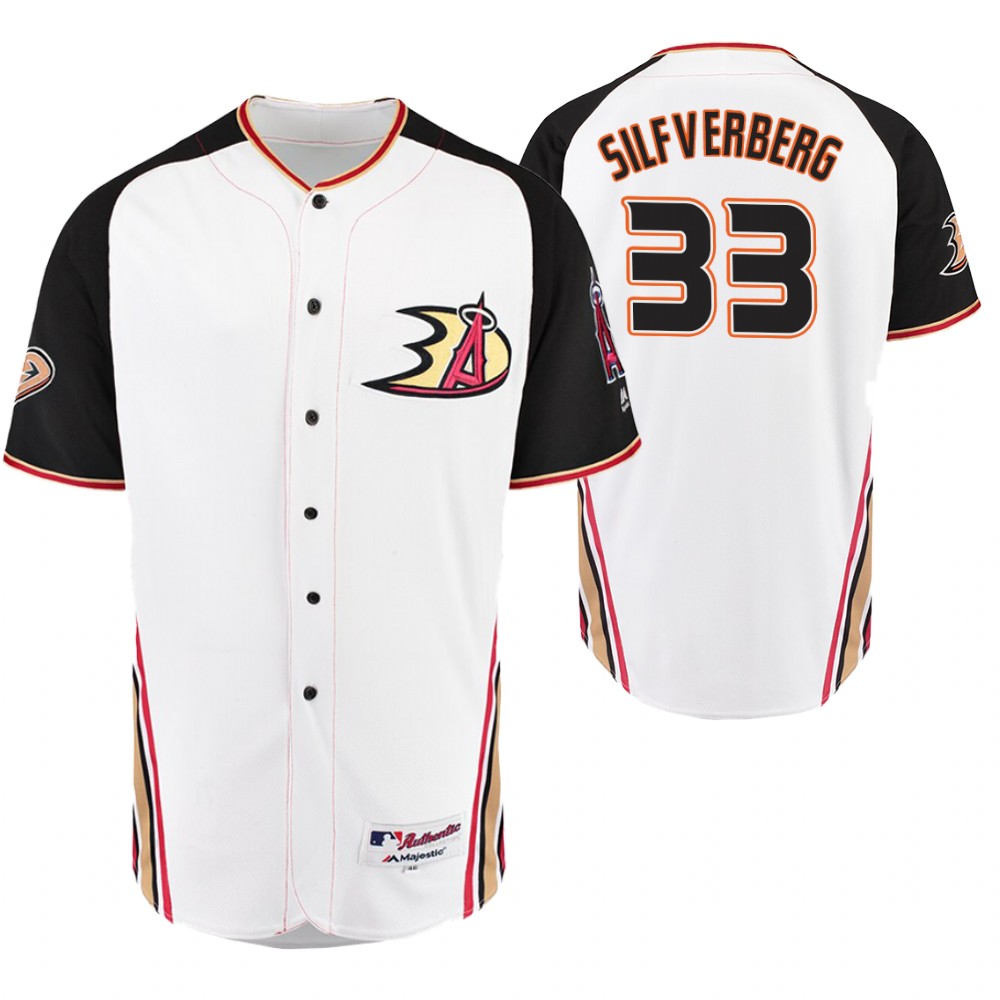 Los Angeles Angels Jakob Silfverberg White Crossover Los Angeles Angels Flex Base Jersey
