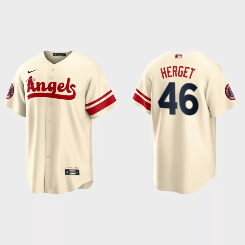 Los Angeles Angels Jimmy Herget 2022 City Connect Replica Jersey – Cream