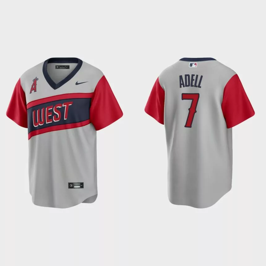 Los Angeles Angels Jo Adell 2021 Little League Classic Road Replica Jersey – Gray