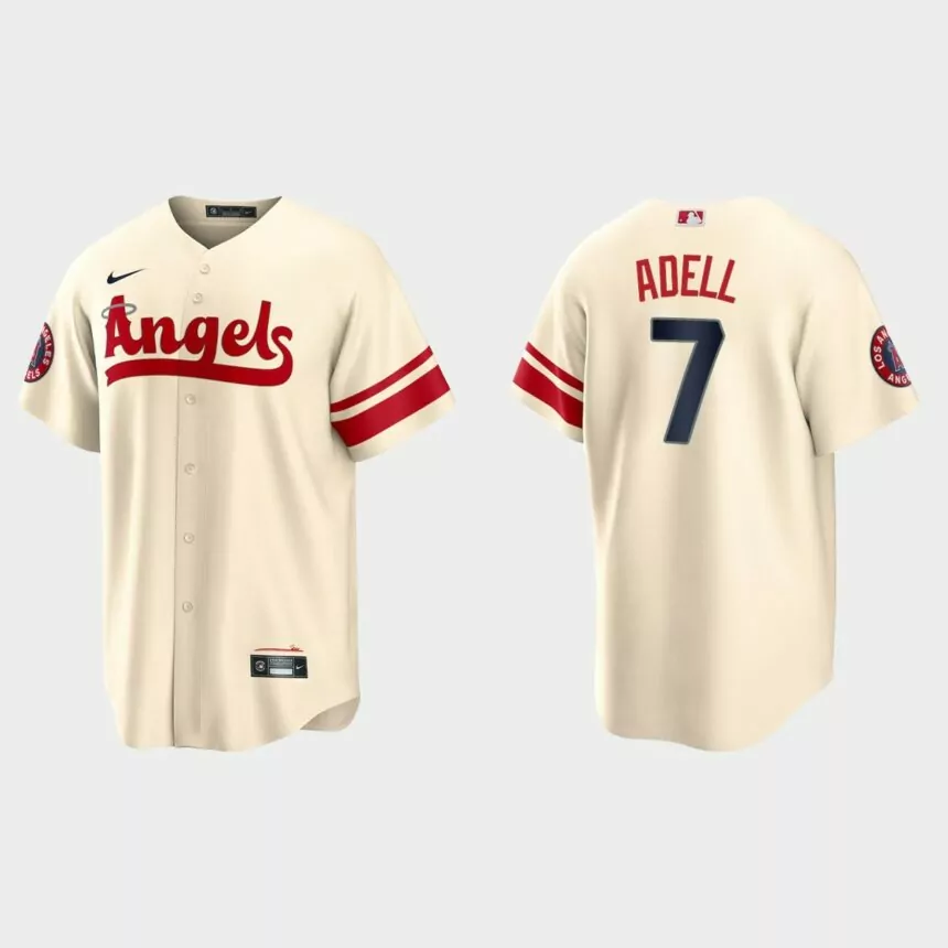 Los Angeles Angels Jo Adell 2022 City Connect Replica Jersey – Cream