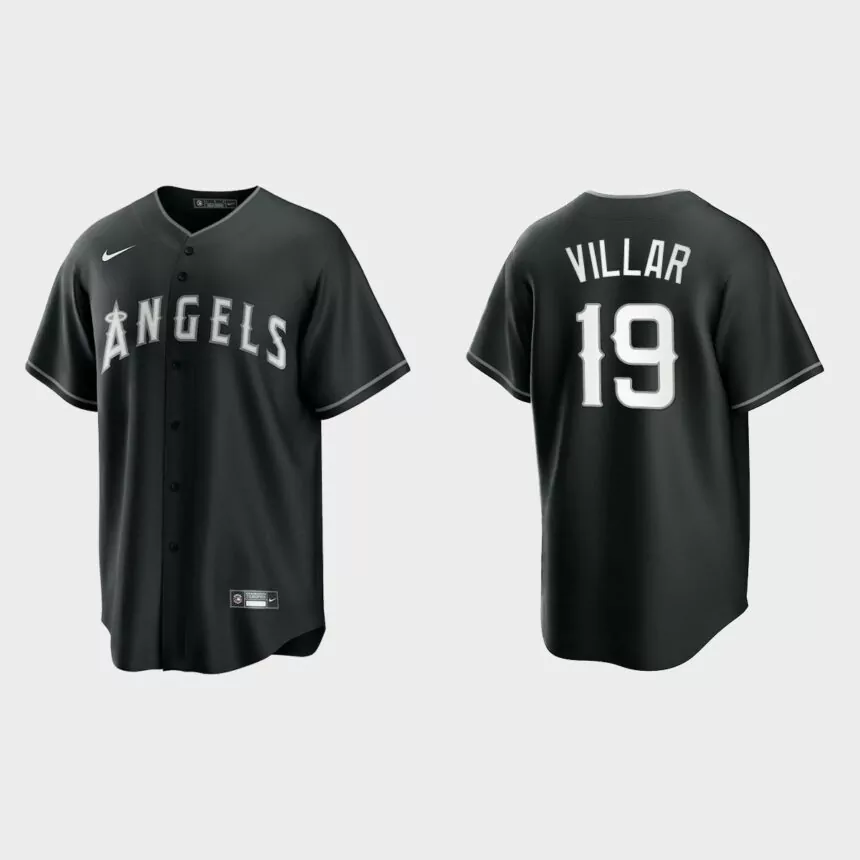 Los Angeles Angels Jonathan Villar Replica Official Jersey – Black White