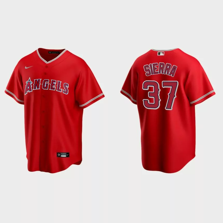 Los Angeles Angels Magneuris Sierra Replica Alternate Jersey – Red