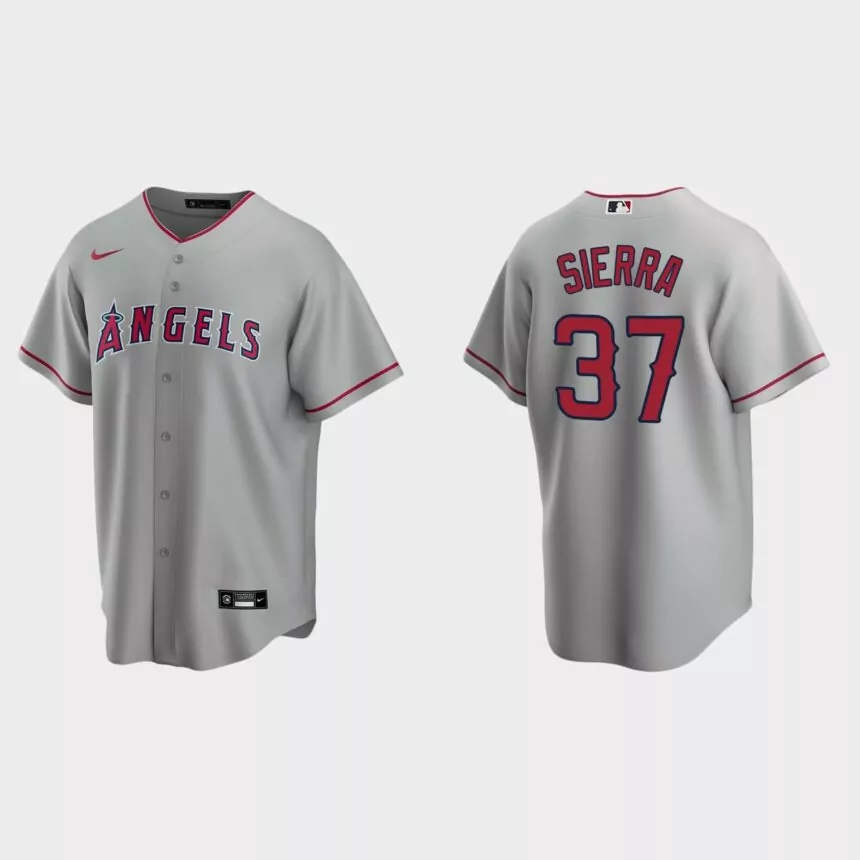 Los Angeles Angels Magneuris Sierra Replica Road Jersey – Gray