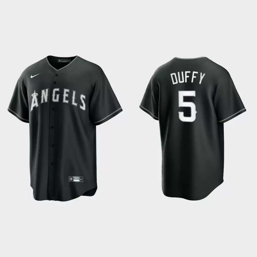 Los Angeles Angels Matt Duffy Replica Official Jersey – Black White