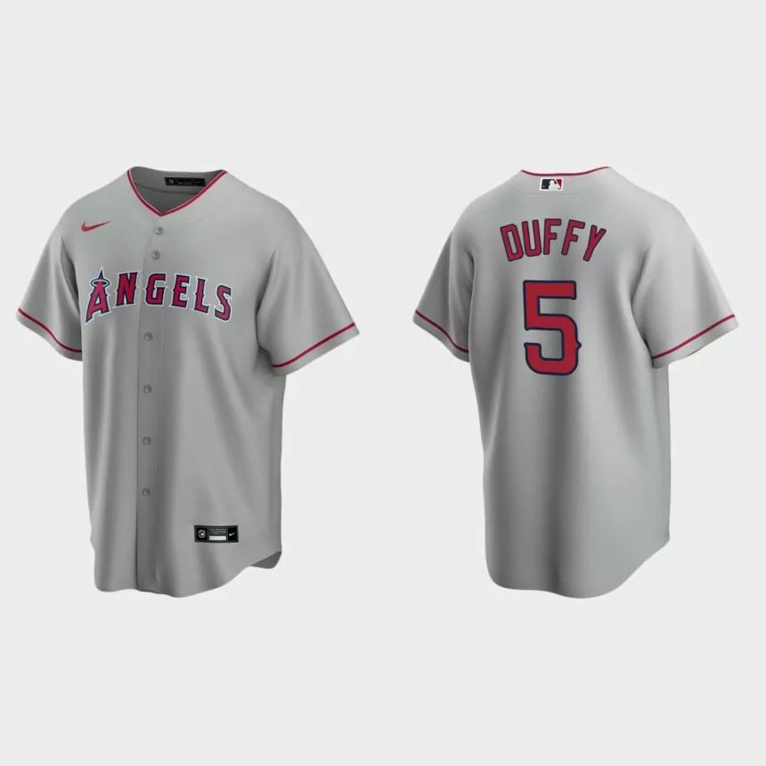 Los Angeles Angels Matt Duffy Replica Road Jersey – Gray