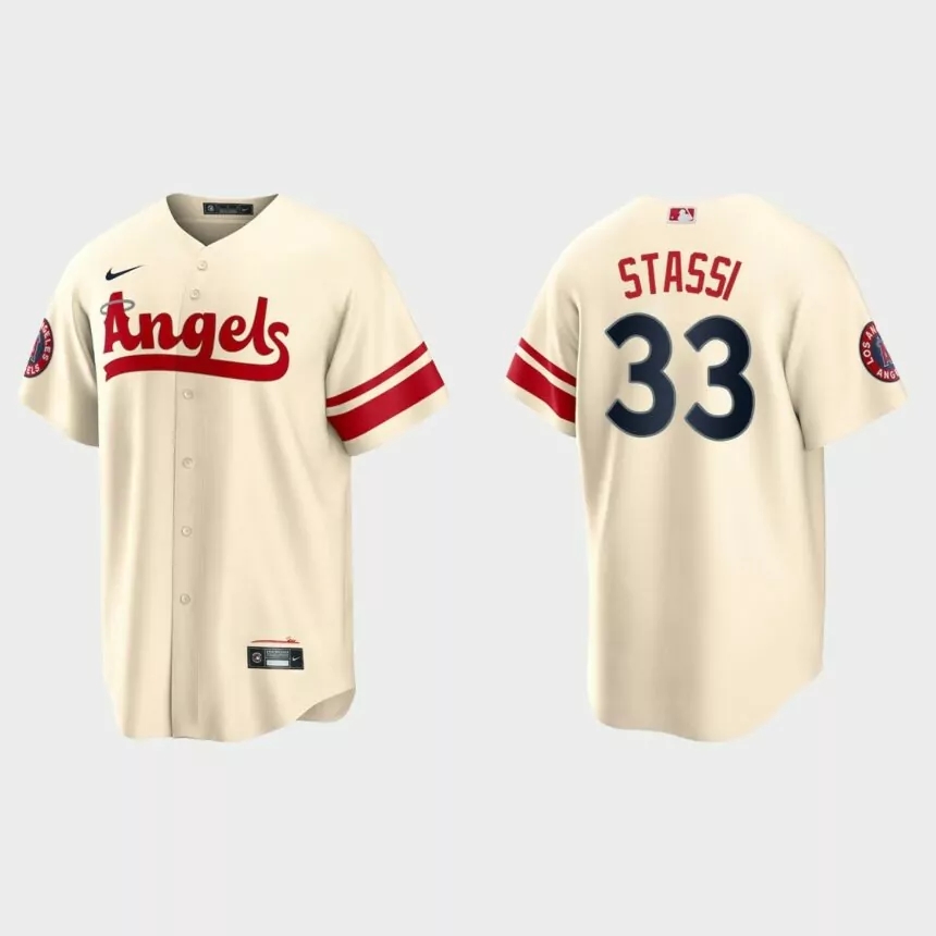 Los Angeles Angels Max Stassi 2022 City Connect Replica Jersey – Cream