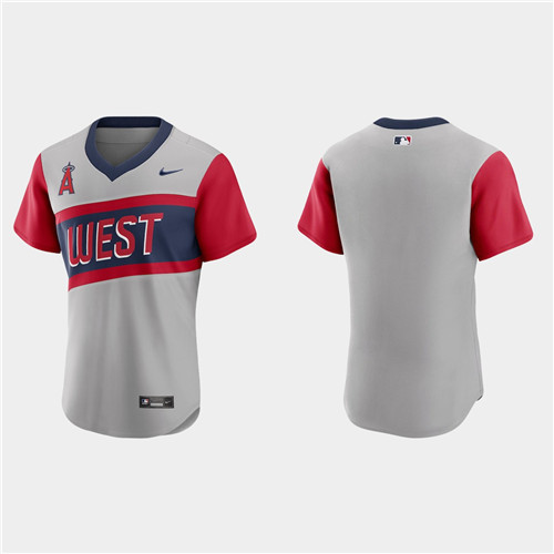 Los Angeles Angels Men's Nike Gray 2021 Little League Classic Authentic MLB Jersey