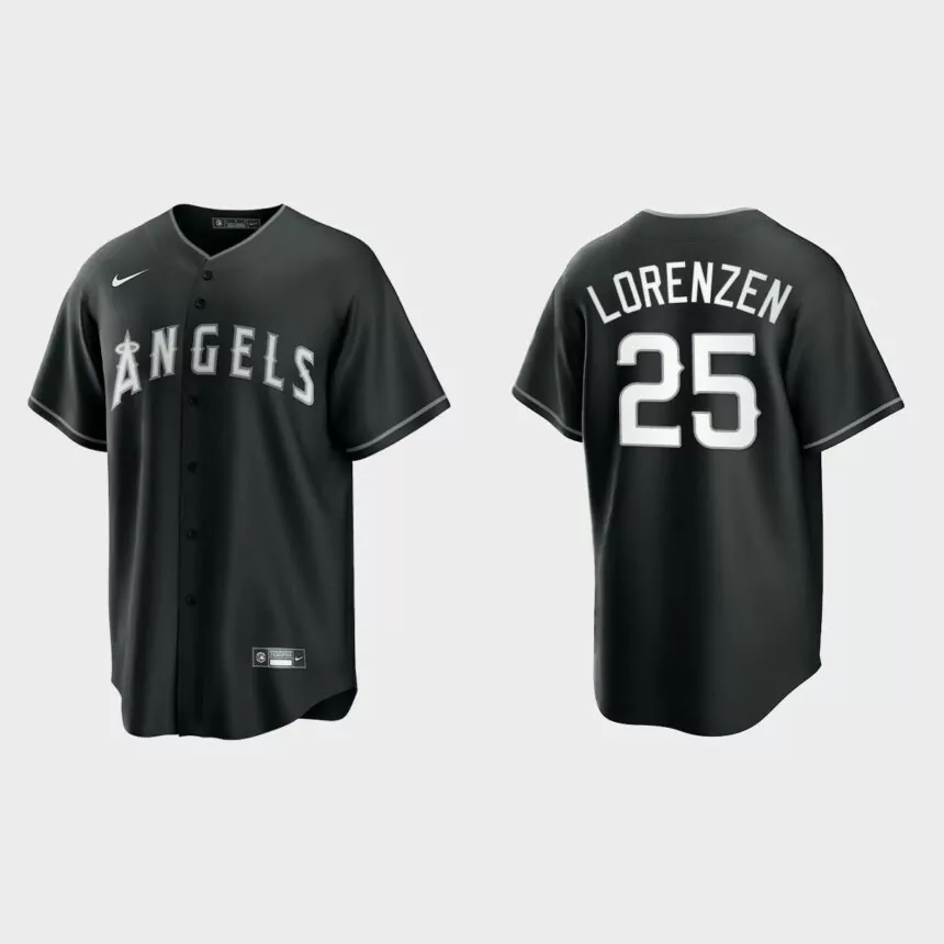 Los Angeles Angels Michael Lorenzen Replica Official Jersey – Black White