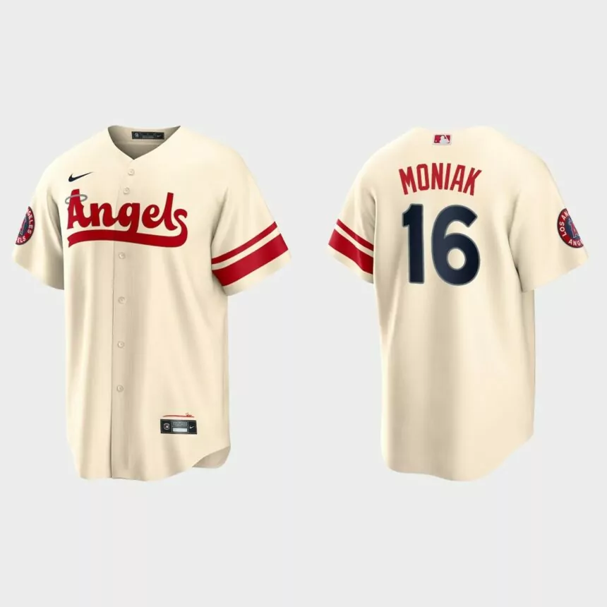 Los Angeles Angels Mickey Moniak City Connect Replica Jersey – Cream