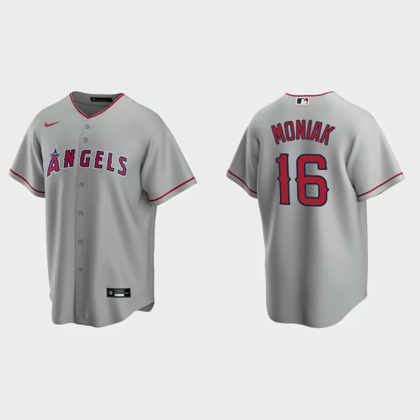 Los Angeles Angels Mickey Moniak Replica Road Jersey – Gray