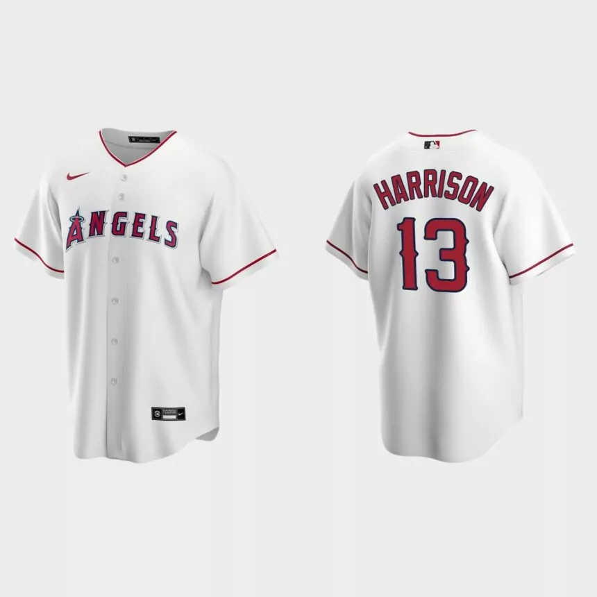 Los Angeles Angels Monte Harrison Replica Home Jersey – White