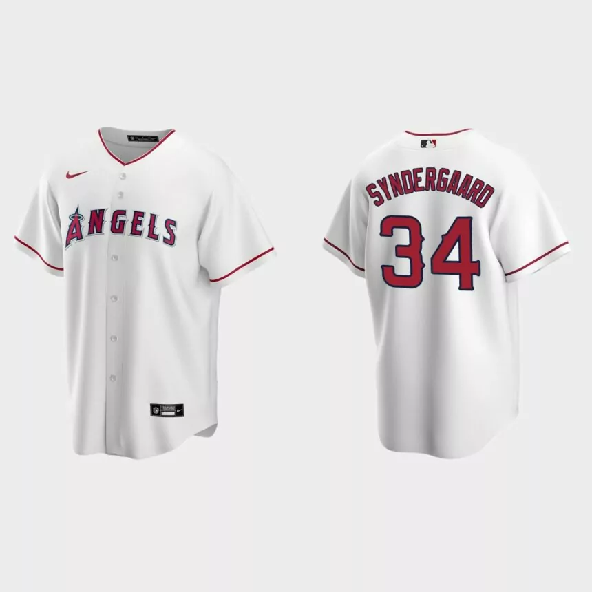 Los Angeles Angels Noah Syndergaard Replica Home Jersey – White