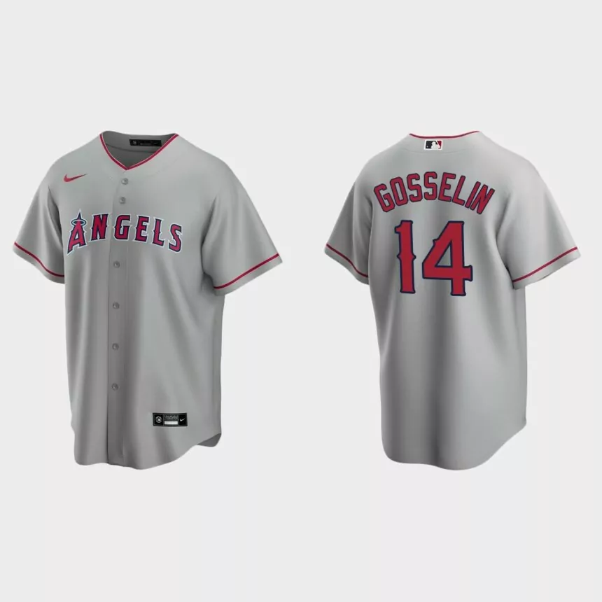 Los Angeles Angels Phil Gosselin Replica Road Jersey – Gray