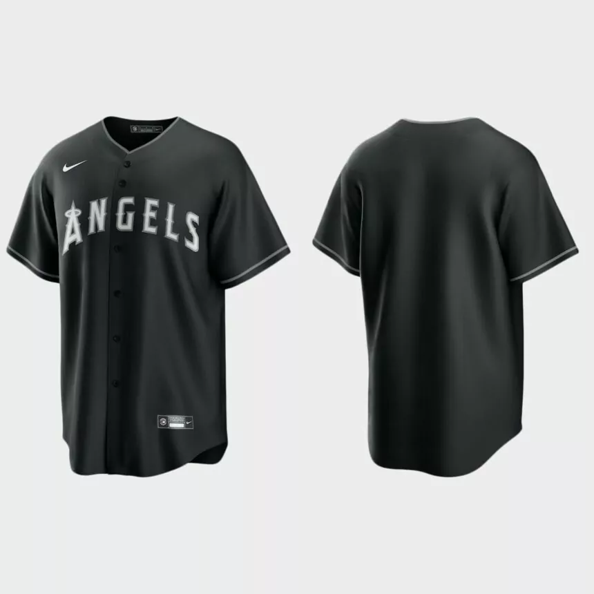 Los Angeles Angels Replica Team Jersey – Black White