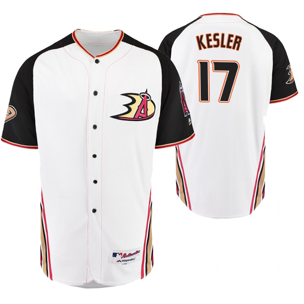 Los Angeles Angels Ryan Kesler White Crossover Los Angeles Angels Flex Base Jersey