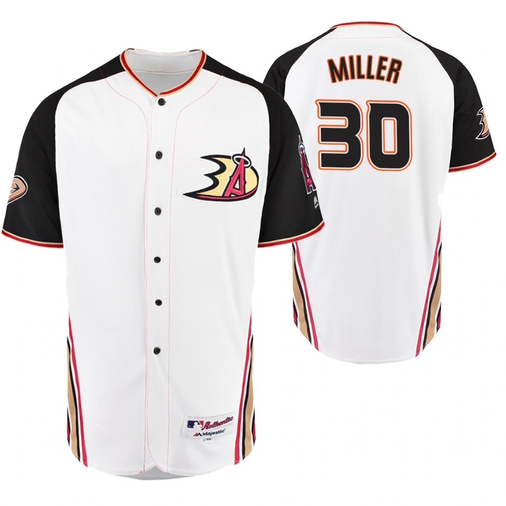Los Angeles Angels Ryan Miller White Crossover Los Angeles Angels Flex Base Jersey