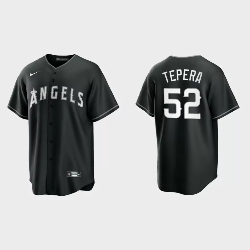 Los Angeles Angels Ryan Tepera Replica Official Jersey – Black White