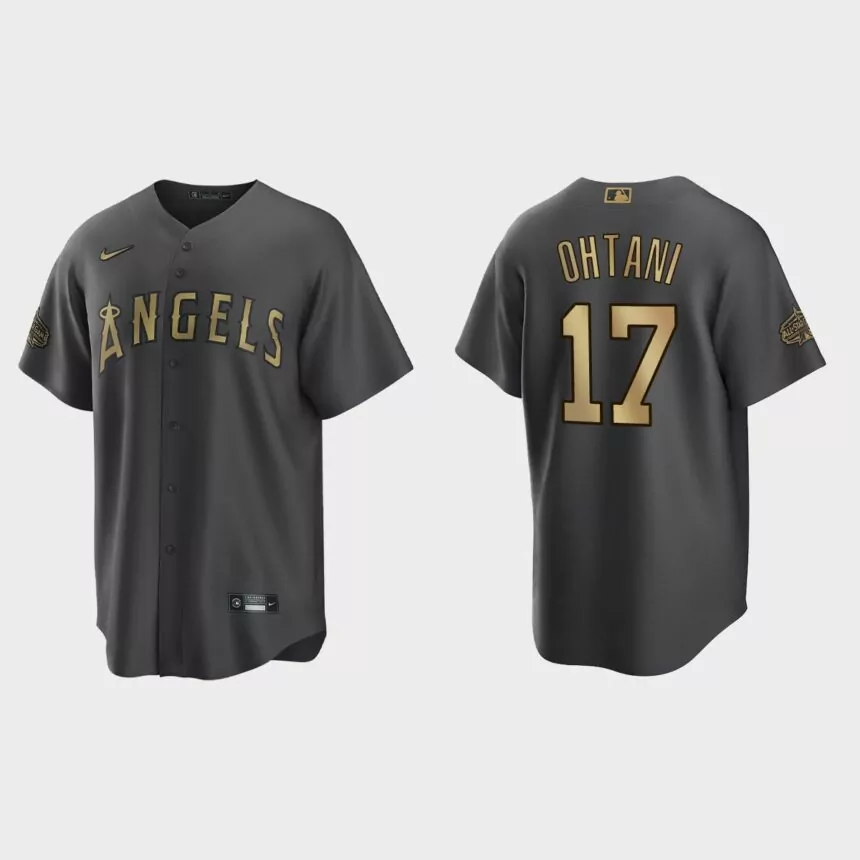Los Angeles Angels Shohei Ohtani 2022 MLB All-Star Game Replica Jersey – Charcoal