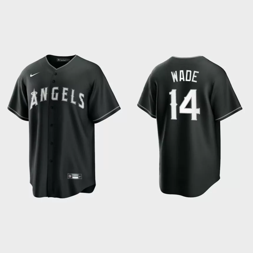 Los Angeles Angels Tyler Wade Replica Official Jersey – Black White