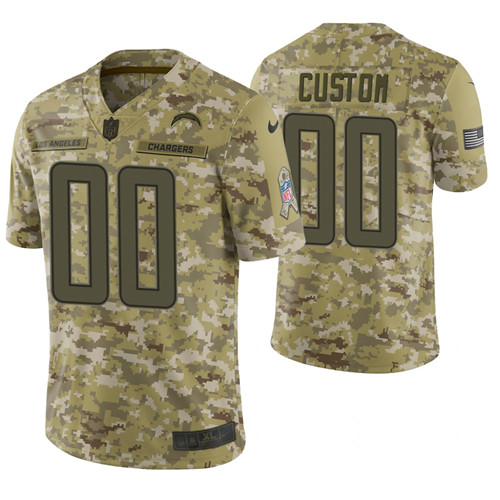 Los Angeles Chargers Custom Camo 2018 Salute to Service Limited Jersey