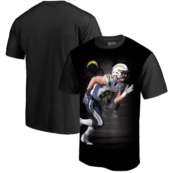 Los Angeles Chargers Joey Bosa NFL Pro Line By Fanatics Branded NFL Player Sublimated Graphic T Shirt Black