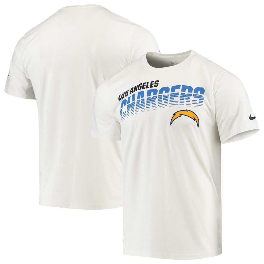 Los Angeles Chargers Nike Sideline Line Of Scrimmage Legend Performance T-Shirt White