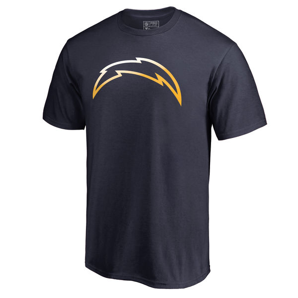 Los Angeles Chargers Pro Line By Fanatics Branded Navy Big & Tall Gradient Logo T-Shirt