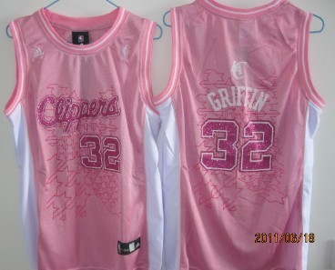 Los Angeles Clippers #32 Griffin Pink Womens Jersey